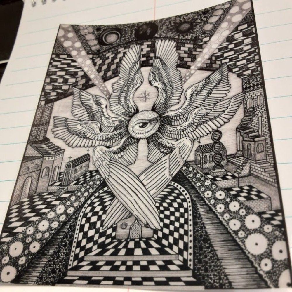 Biblical Angel Mandala Sticker